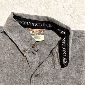 DRAVUS Embroidered Collar Button-down Shirt